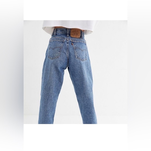 Vintage Levis 550 Relaxed Tapered Jeans Blue Size 18 M Misses - Picture 2 of 13